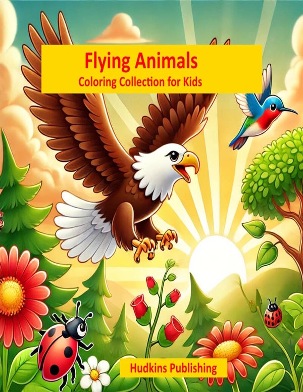 Flying Animals Coloring Collection for Kids, Coloring Book, Hudkins Publishing