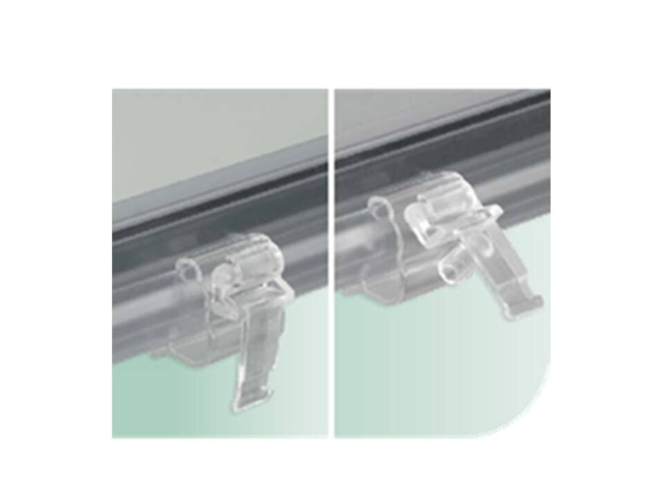 Soporte Clip basculante para adaptador de etiquetas perfil MULTI-TG