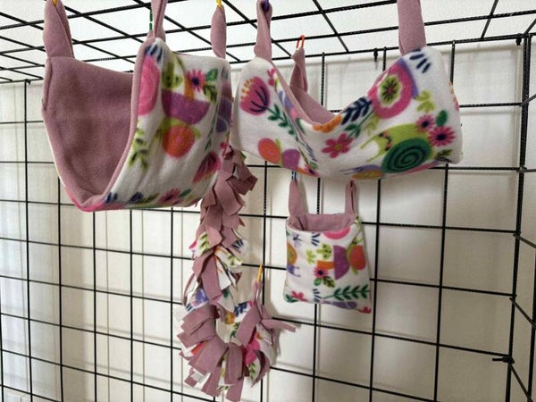 Cagesæt 4 dele multifarvet