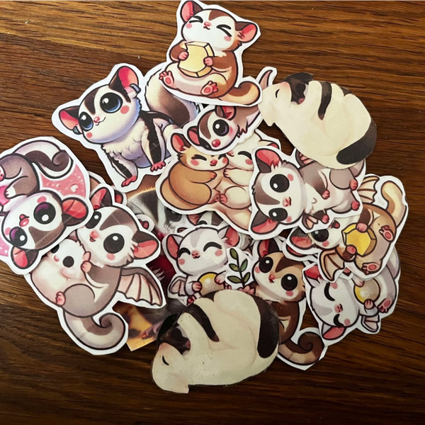 Sugar glider Klistermærker 3 stk