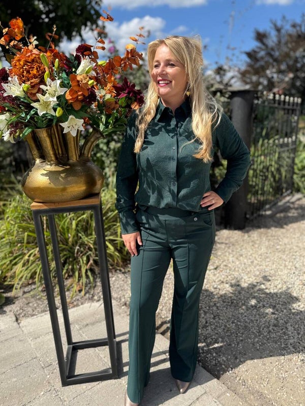 Triple Nine - Blouse Butterfly Velvet Green