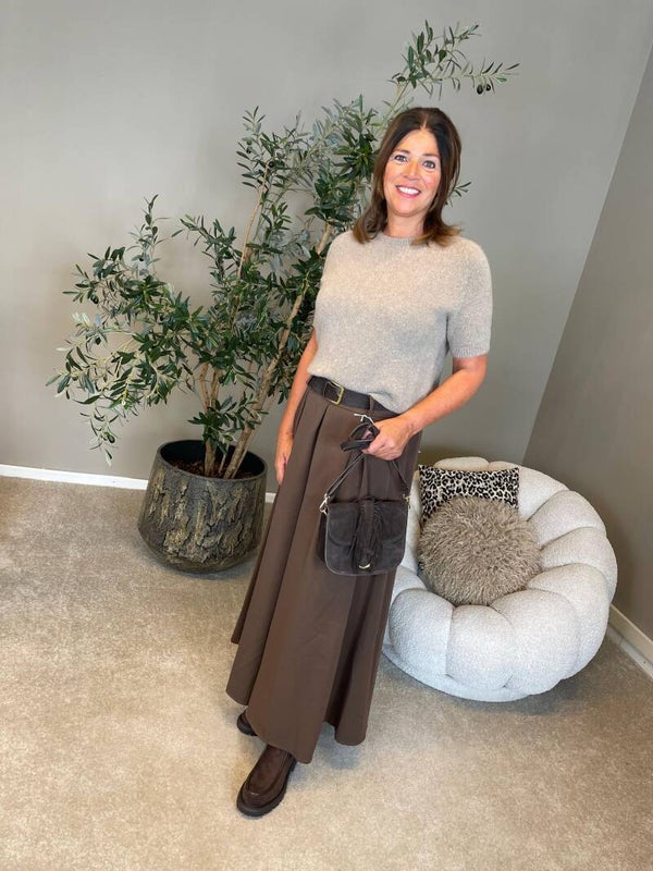 Wijde pantalon bruin