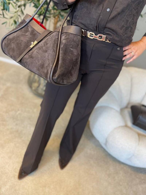 Triple Nine - Broek met band donkerbruin