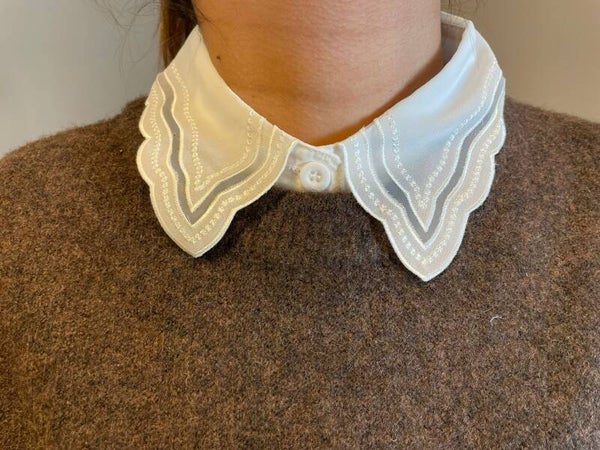 Kraagje mesh wit