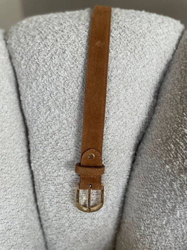 Suus riem suede camel