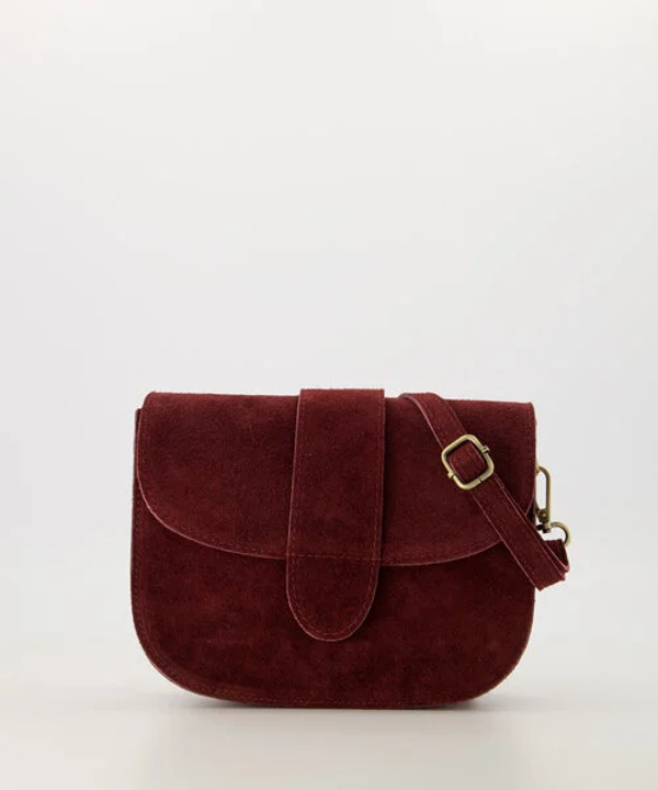 Maan bag suede bordeaux