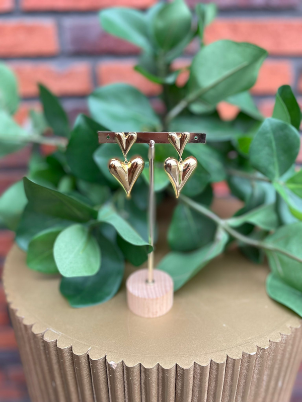 Golden double heart