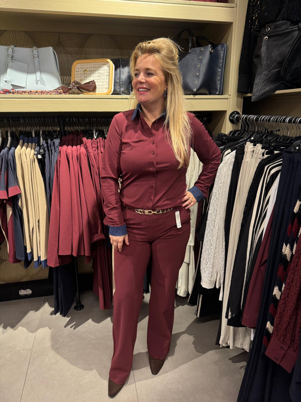 Mi Piace broek bonded burgundy