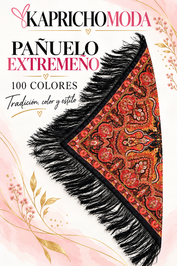 PAÑUELO 100 COLORES CON FLECOS