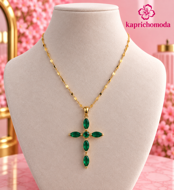 COLLAR CRUZ VERDE