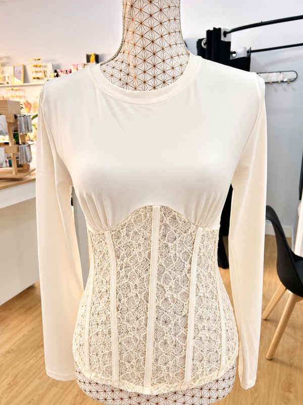 BLUSA TOP ENCAJE