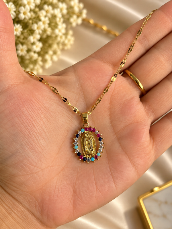 COLGANTE VIRGEN MULTICOLOR