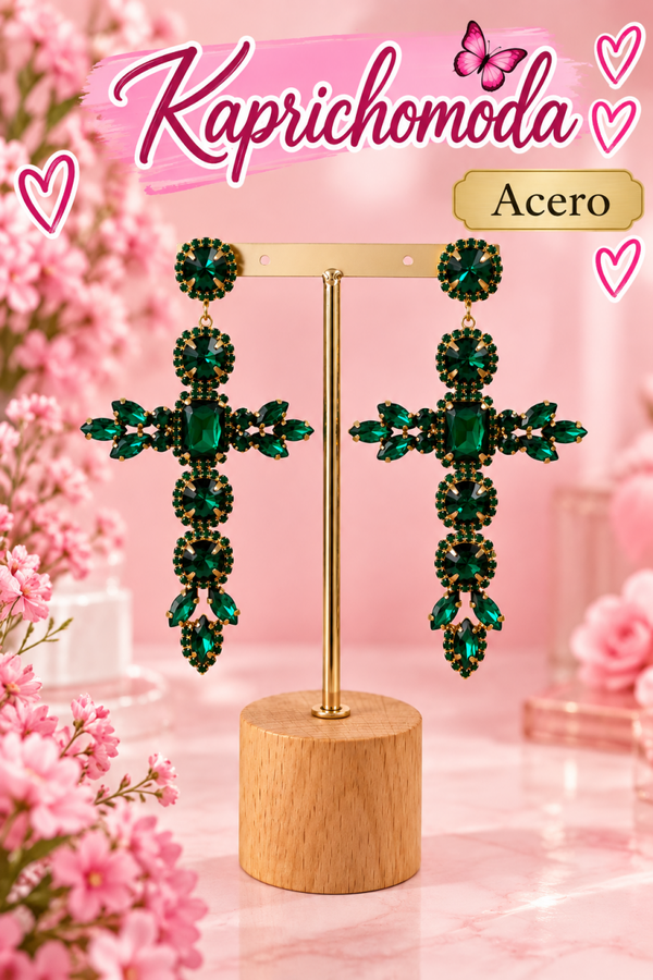 PENDIENTES CRUZ VERDE