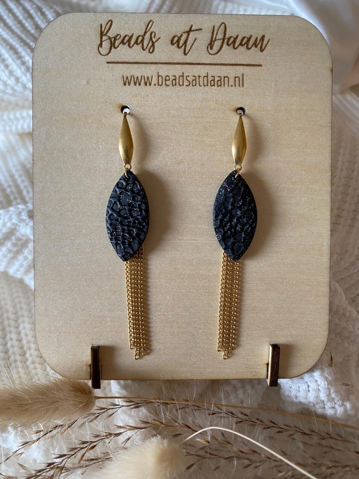 Oorbellen black drop