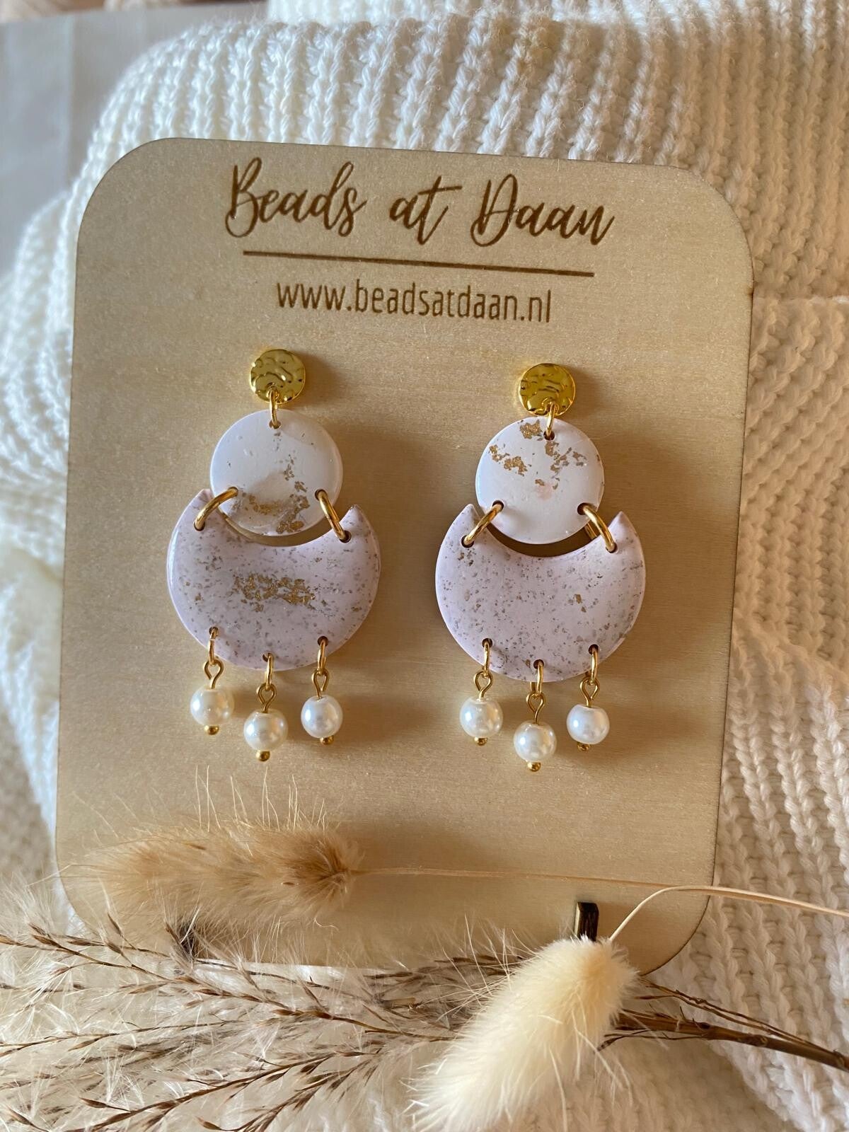 Oorbellen Half Moon Pearls