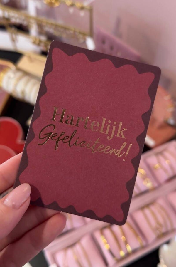 Hartelijk gefeliciteerd mini