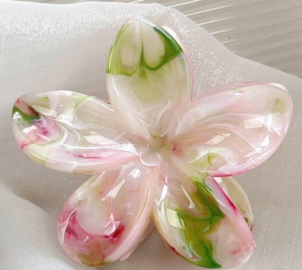 Tropical flower haarklem multicolor