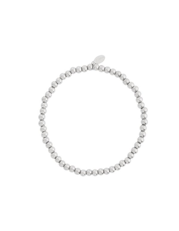 Massieve kralen armband zilver 4MM