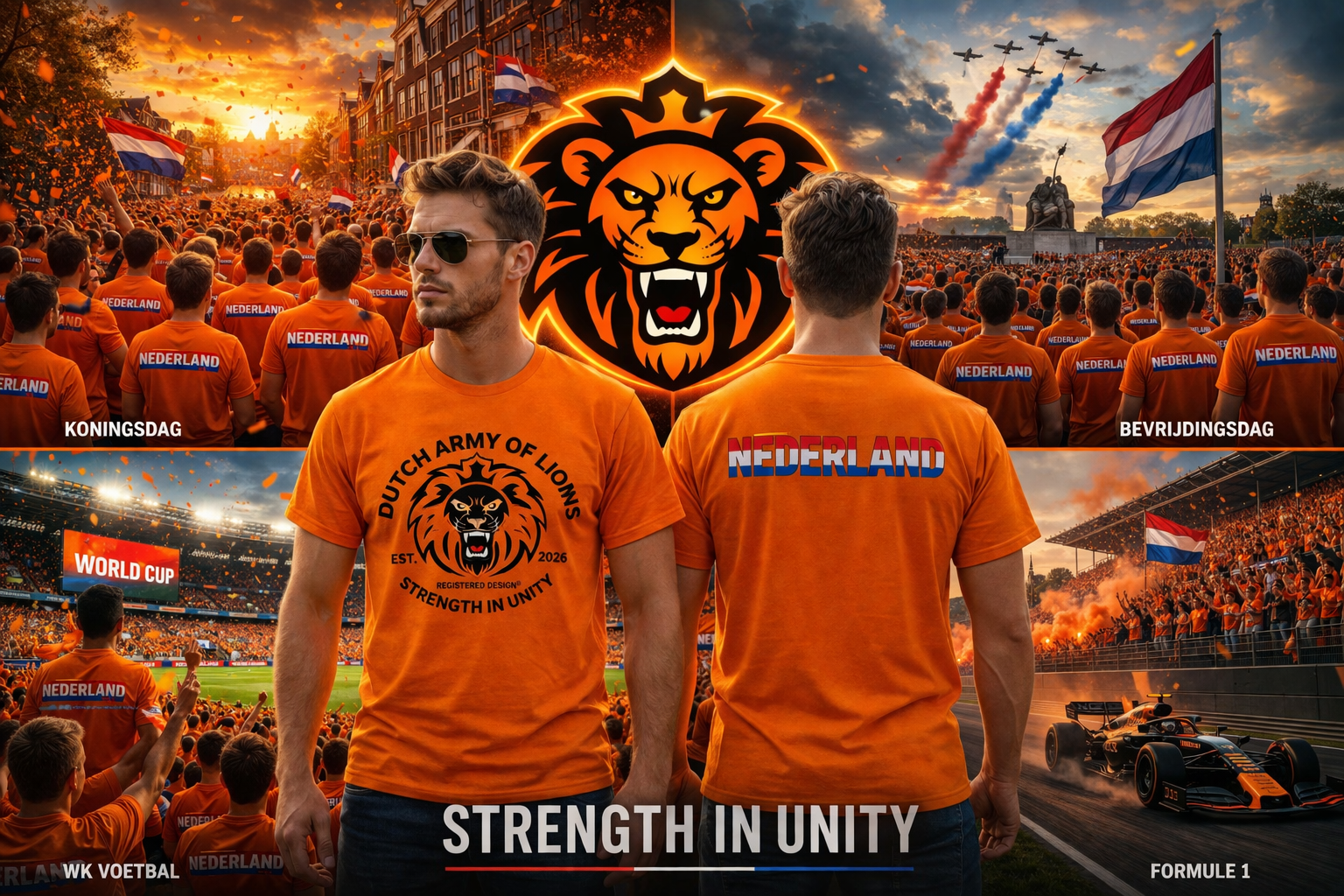 Oranje T-shirt | WK Voetbal | Oranje legioen