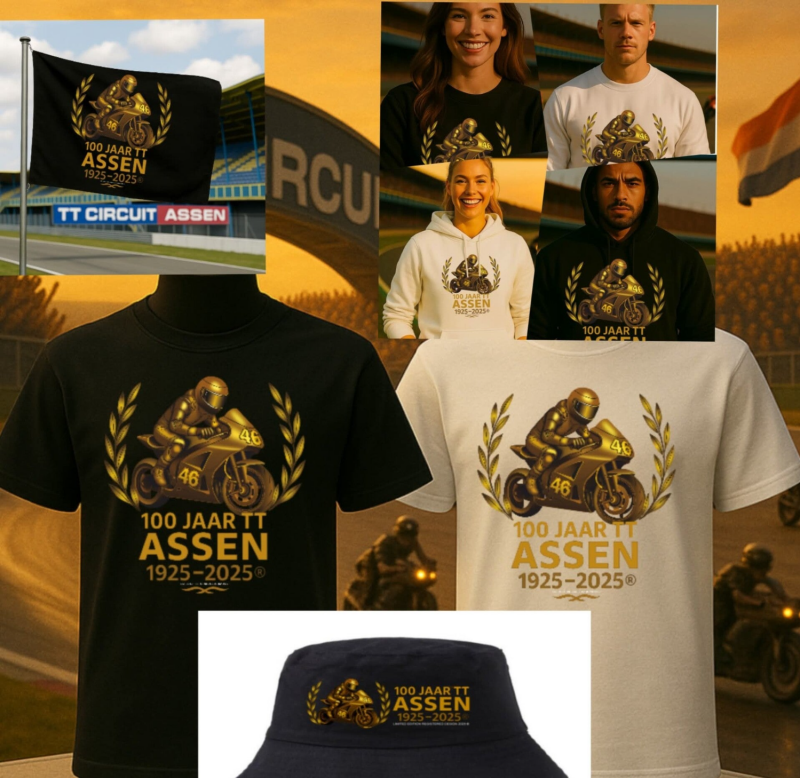 TT Assen 2026 T-shirt - TT Shirt 2026 - TT merchandise - Dutch TT kleding - Motorsport  TT Assen 2026 TT T-shirt 2026 TT Assen kleding TT merchandise Dutch TT kleding Motorsport