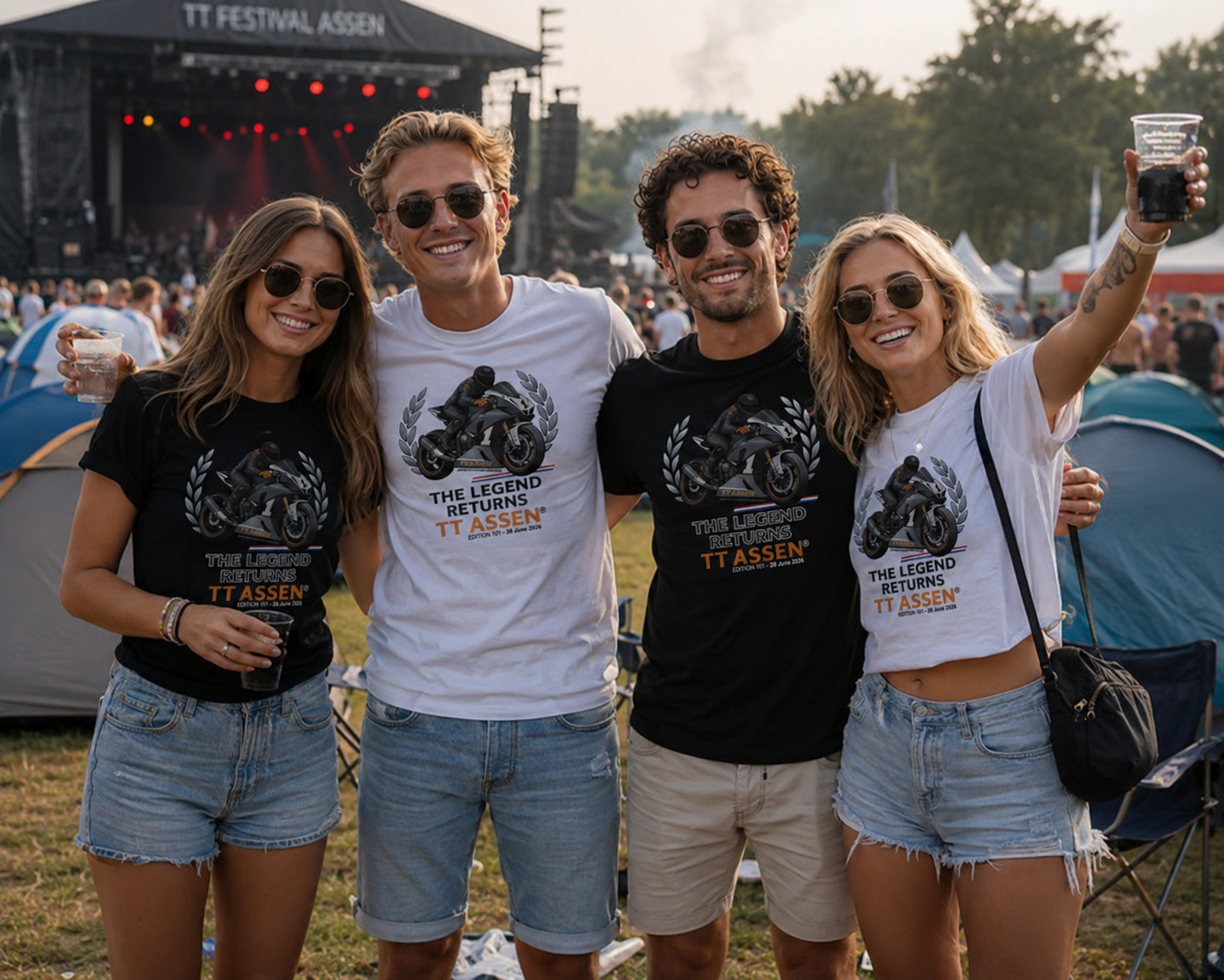 TT Assen 2026 T-shirt - The Legend Returns - Maattabel TT Assen - Dutch TT T-shirt 2026 - Dutch MotoGP Assen 2026 - TT merchandise