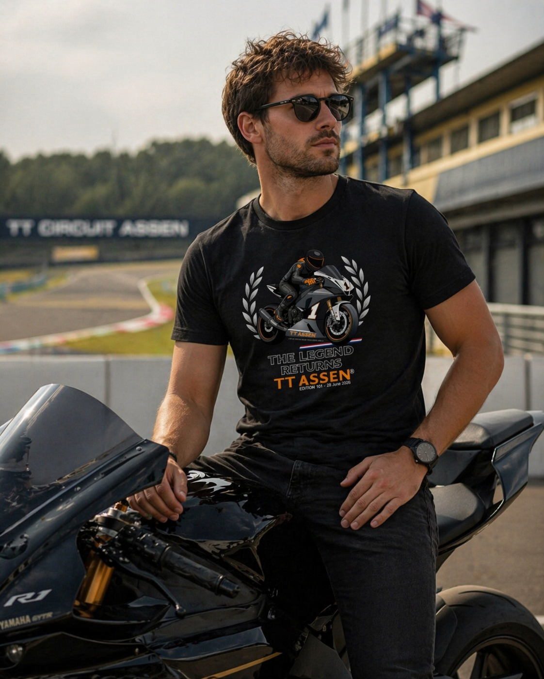 TT Assen 2026 T-shirt Limited Edition Zwart of Wit "The Legend Returns"®