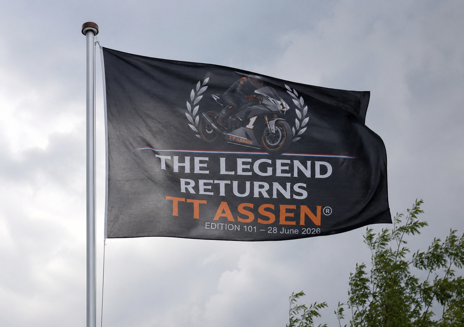 TT vlag 2026  - TT Assen 2026 T-shirt - TT T-shirt 2026 Dutch TT 2026 merchandise TT kleding - Dutch Motogp Assen - TT merchandise 
