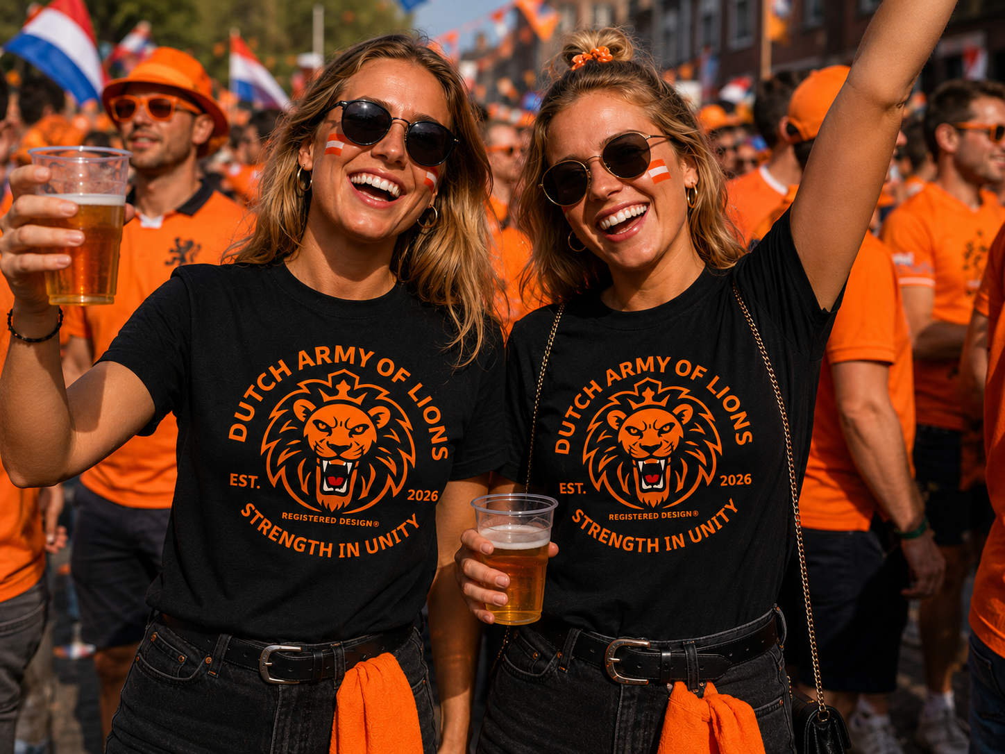 WK Voetbal 2026 T-shirt -  Nederlands elftal - Oranje leeuw T-shirt - Nederlandse supporters T-shirt 