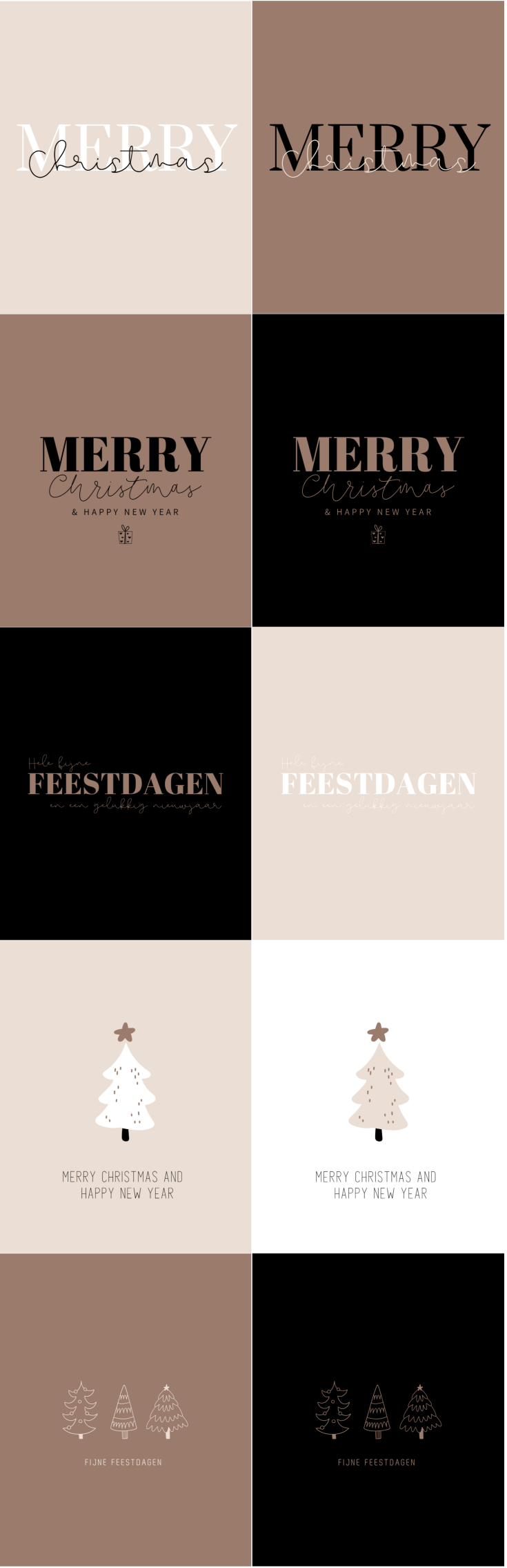 Set van 20 kaarten | Kerstcollectie