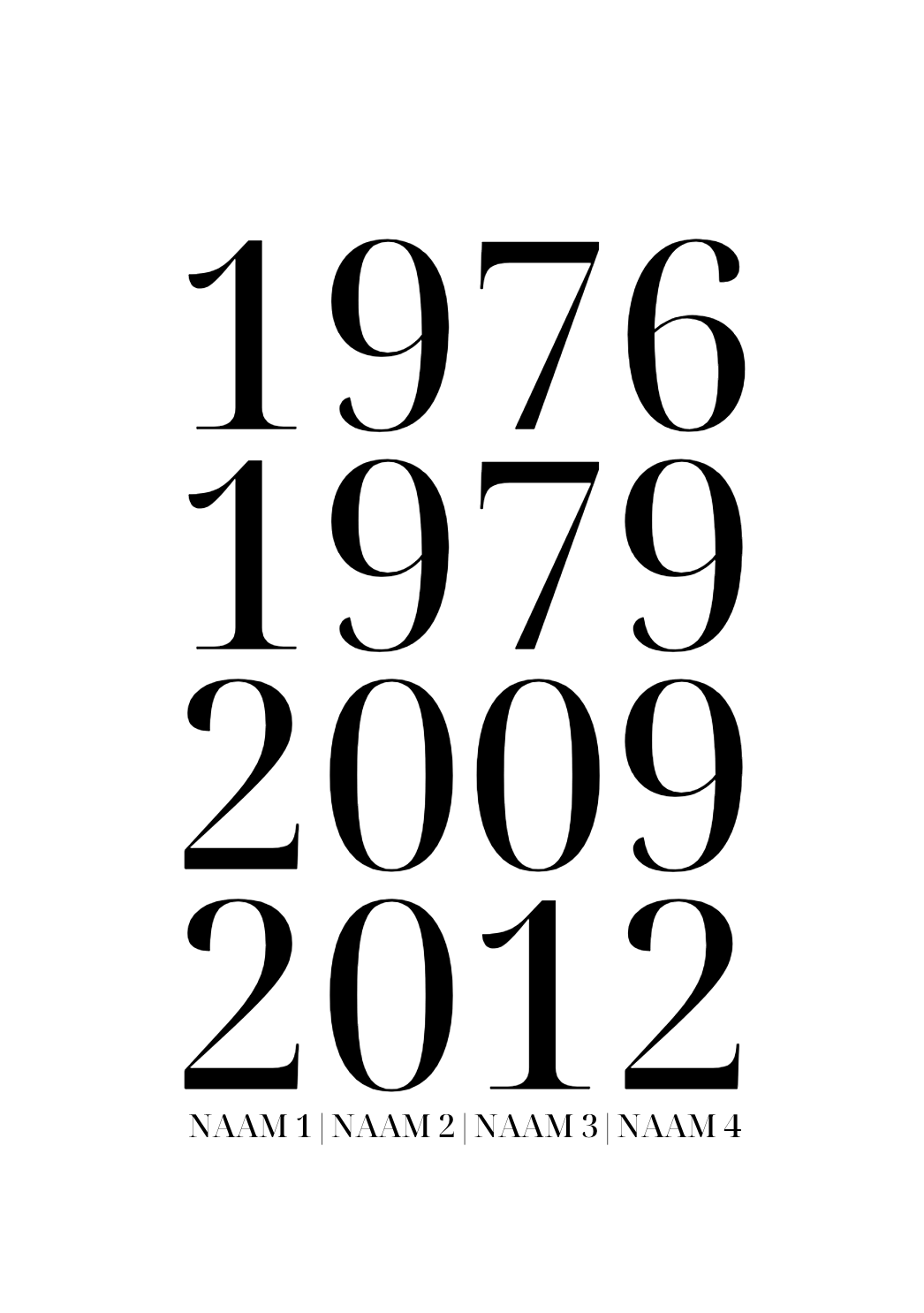 Gepersonaliseerde Poster | 4 Personen