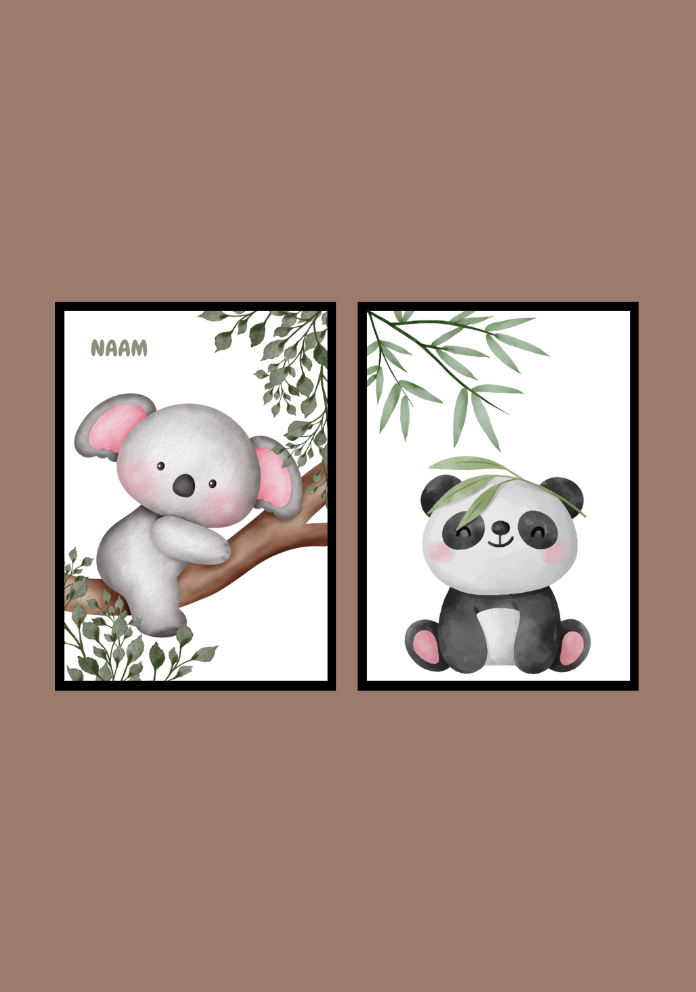 Gepersonaliseerde 2 Luik | Panda & Koala Vrienden