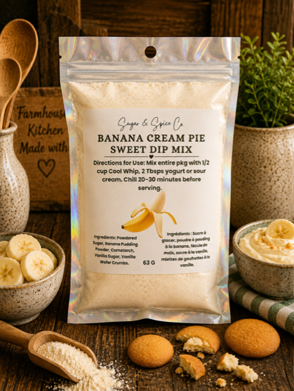 Banana Cream Pie Sweet Dip Mix
