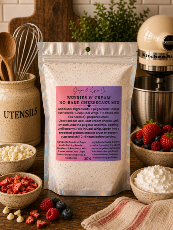 Berries & Cream No-Bake Cheesecake Mix