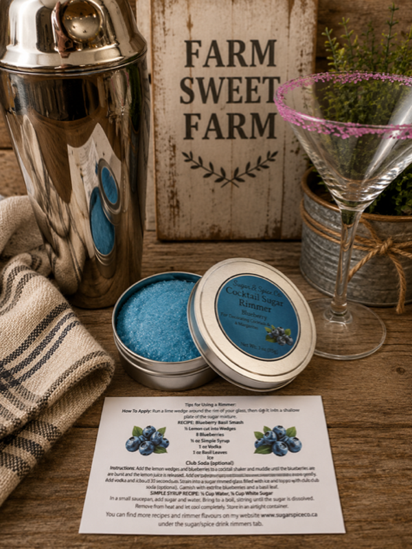 Cocktail Sugar Rimmer Blueberry Flavour