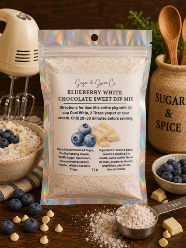 Blueberry White Chocolate Sweet Dip Mix
