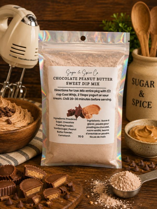 Chocolate Peanut Butter Sweet Dip Mix