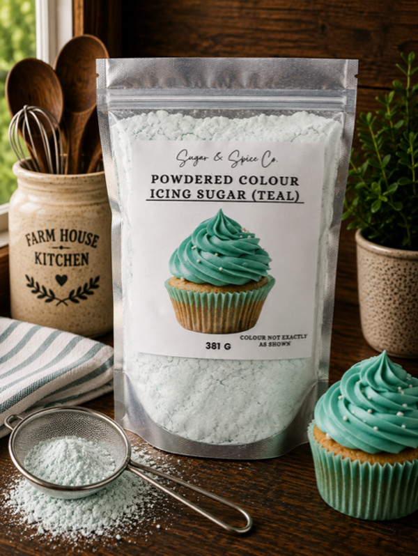Teal Powdered Sugar Colour