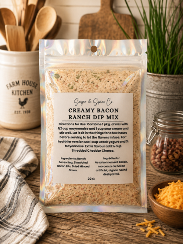 Creamy Bacon Ranch Dip Mix