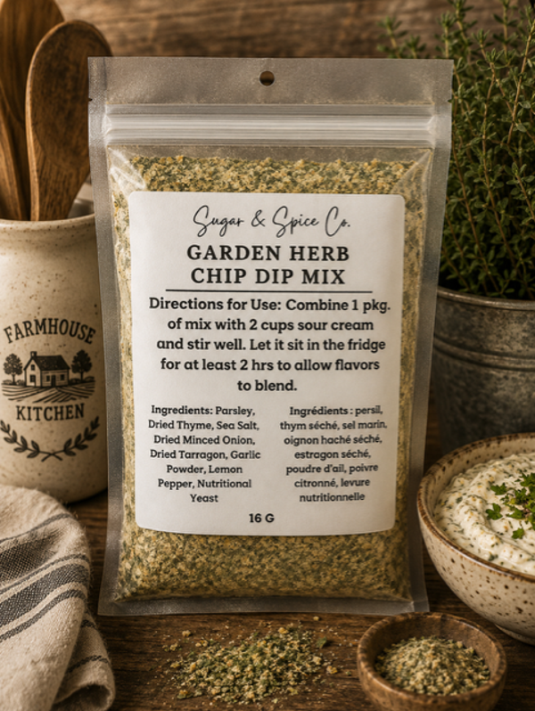Garden Herb Chip Dip Mix