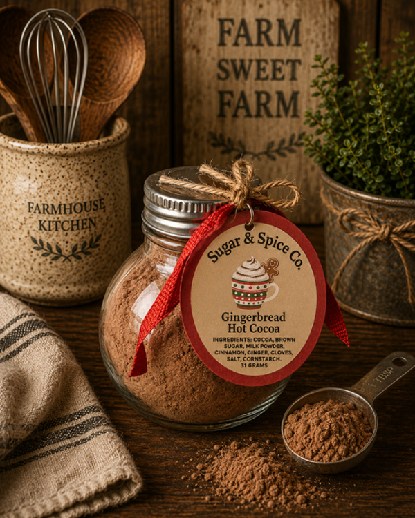 Gingerbread Hot Cocoa Mix Ornaments