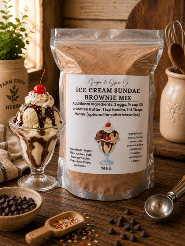 Ice Cream Sundae Brownie Mix