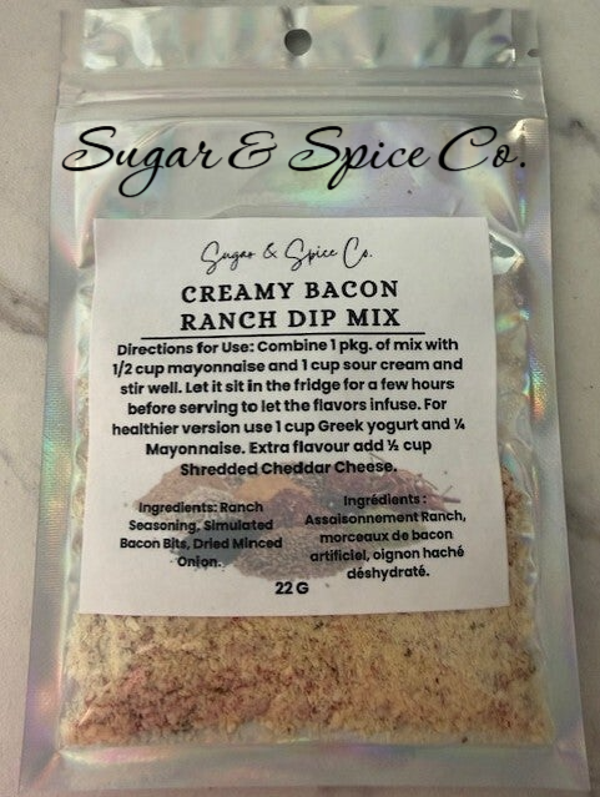 Creamy Bacon Ranch Dip Mix