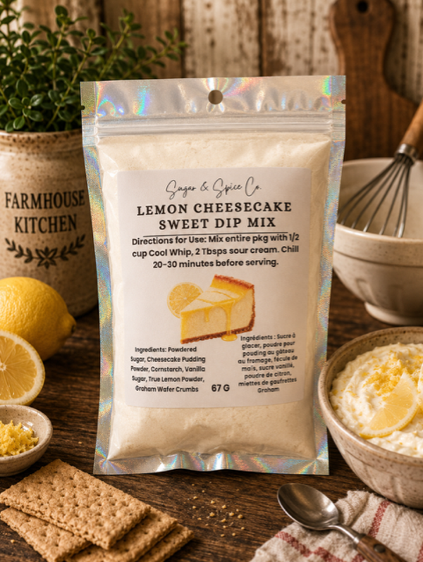 Lemon Cheesecake Sweet Dip Mix