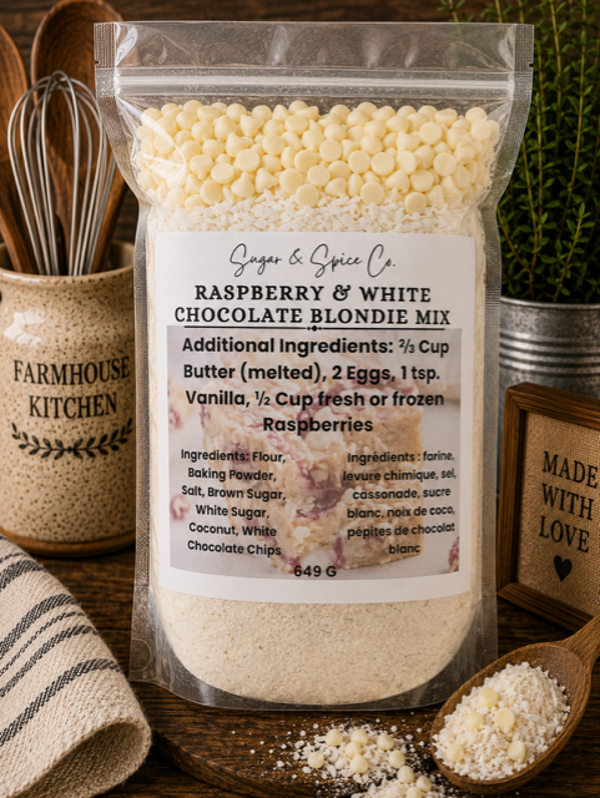 Raspberry & White Chocolate Blondie Mix