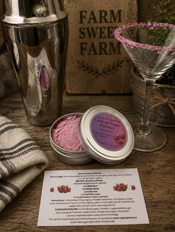 Cocktail Sugar Rimmer Raspberry Flavoured