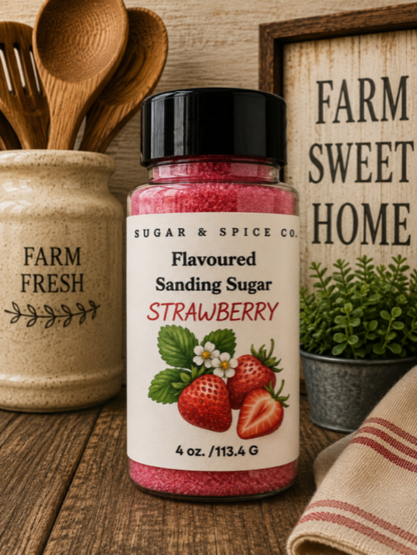 Strawberry Flavoured Sanding Sugar