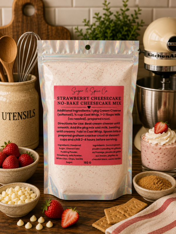 Strawberry Cheesecake No-Bake Cheesecake Mix
