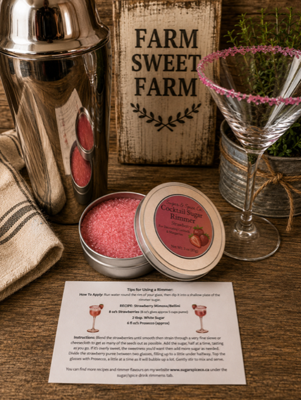 Cocktail Sugar Rimmer Strawberry Flavour