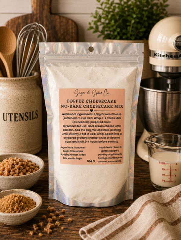 Toffee Cheesecake No-Bake Cheesecake Mix