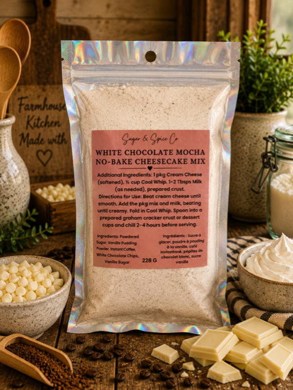 White Chocolate Mocha No-Bake Cheesecake Mix